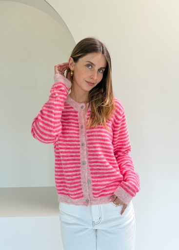 [19160-pink] Strick Cardigan Soraya